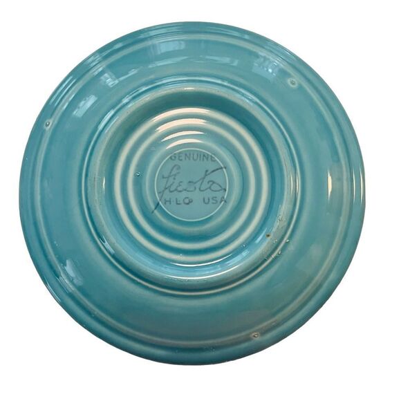 Vintage Mid-Century MCM Fiestaware Turquoise Teacup & Saucer - Picture 5 of 5